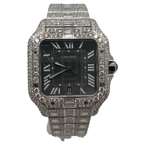 iced out cartier bracelet replica|iced out watch real diamonds.